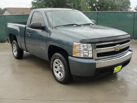 Blue Granite Metallic Chevrolet Silverado 1500 LS Regular Cab.  Click to enlarge.