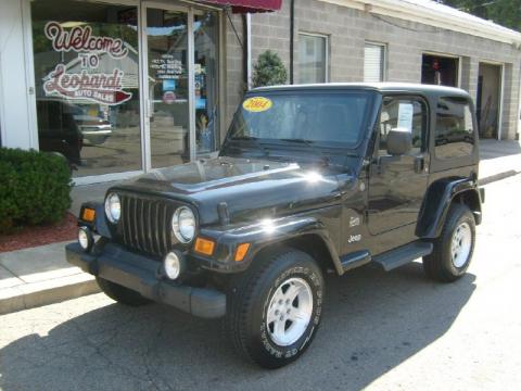 Black Jeep Wrangler Sahara 4x4.  Click to enlarge.