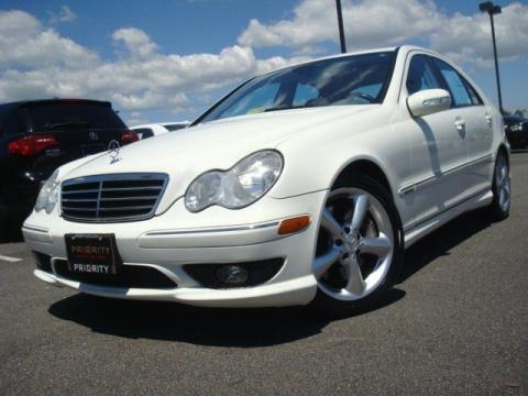 Alabaster White Mercedes-Benz C 230 Kompressor Sedan.  Click to enlarge.