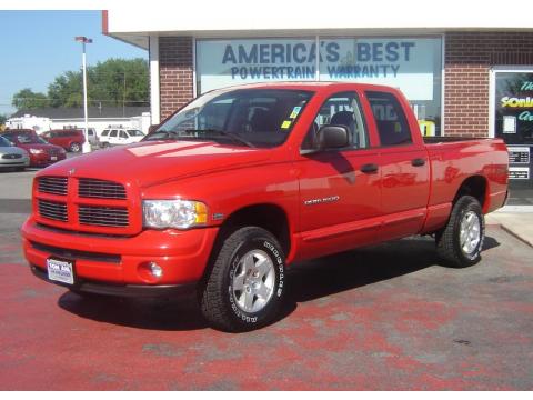 Flame Red Dodge Ram 1500 SLT Quad Cab 4x4.  Click to enlarge.