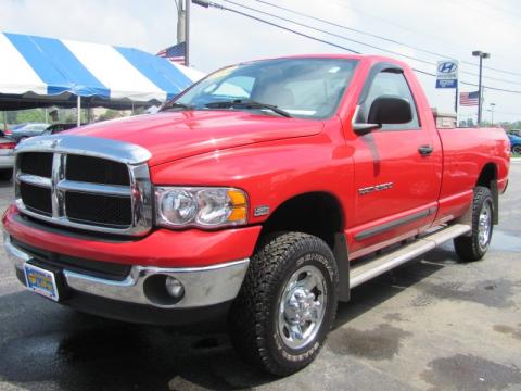 Flame Red Dodge Ram 2500 SLT Regular Cab 4x4.  Click to enlarge.