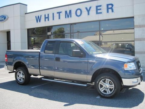 Medium Wedgewood Blue Metallic Ford F150 XLT SuperCab 4x4.  Click to enlarge.