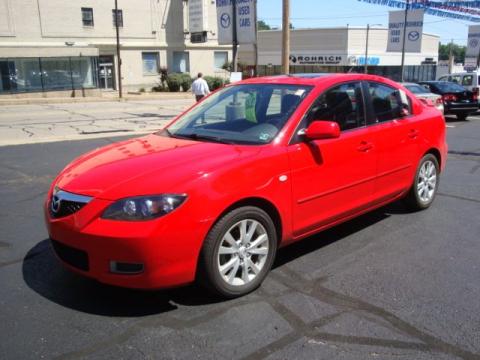 True Red Mazda MAZDA3 i Sport Sedan.  Click to enlarge.