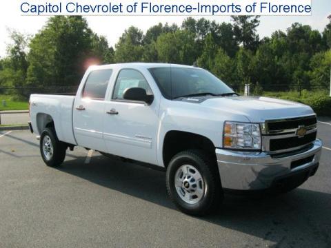 Summit White Chevrolet Silverado 2500HD LT Crew Cab 4x4.  Click to enlarge.