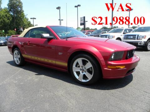 Redfire Metallic Ford Mustang GT Premium Convertible.  Click to enlarge.