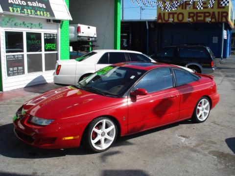 Bright Red Saturn S Series SC2 Coupe.  Click to enlarge.