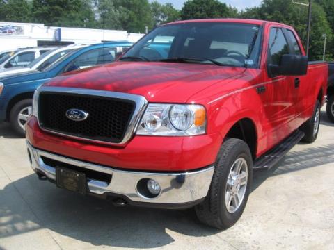 Bright Red Ford F150 XLT SuperCab 4x4.  Click to enlarge.