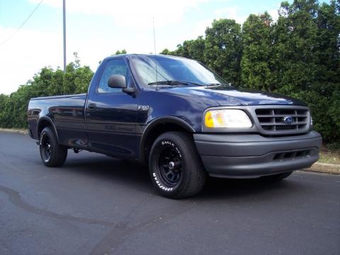 True Blue Metallic Ford F150 XL Regular Cab.  Click to enlarge.