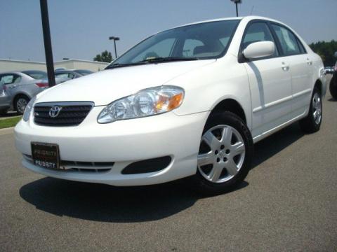 Super White Toyota Corolla LE.  Click to enlarge.