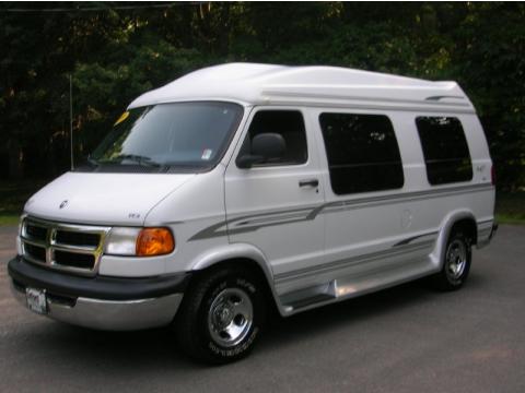 Bright White Dodge Ram Van 1500 Passenger Conversion.  Click to enlarge.