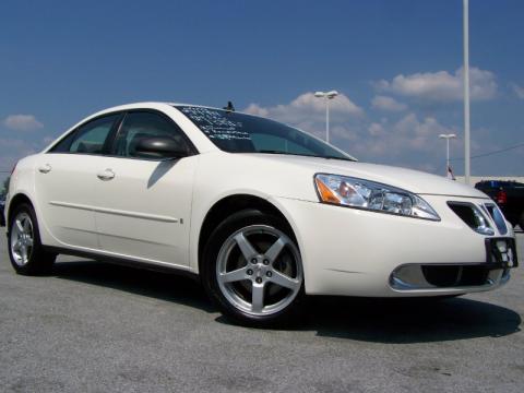 Ivory White Pontiac G6 V6 Sedan.  Click to enlarge.