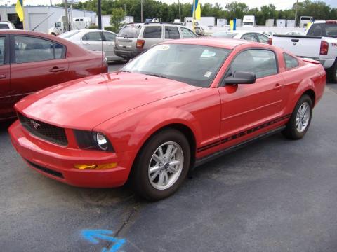 Torch Red Ford Mustang V6 Deluxe Coupe.  Click to enlarge.
