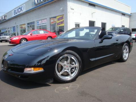 Black Chevrolet Corvette Convertible.  Click to enlarge.