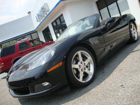 Black Chevrolet Corvette Convertible.  Click to enlarge.