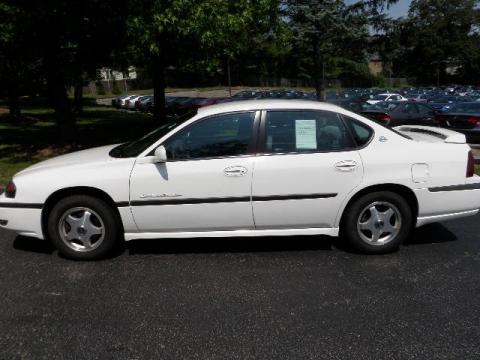 White Chevrolet Impala LS.  Click to enlarge.