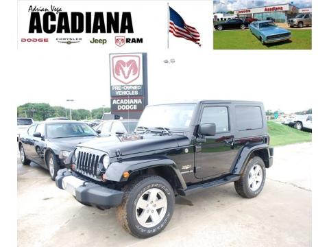 Black Jeep Wrangler Sahara 4x4.  Click to enlarge.