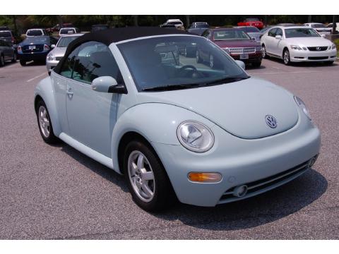 Aquarius Blue Volkswagen New Beetle GLS 1.8T Convertible.  Click to enlarge.
