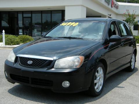 Ebony Black Kia Spectra 5 Wagon.  Click to enlarge.