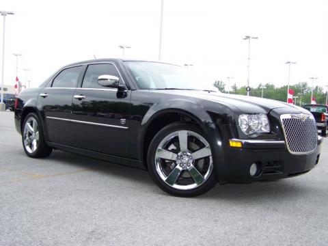 Brilliant Black Crystal Pearl 2008 Chrysler 300 Touring DUB Edition with 