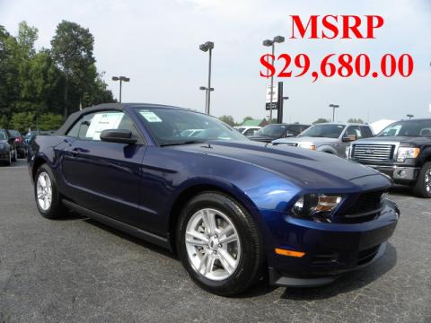 Kona Blue Metallic Ford Mustang V6 Convertible.  Click to enlarge.