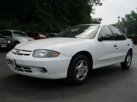 Olympic White Chevrolet Cavalier Sedan.  Click to enlarge.