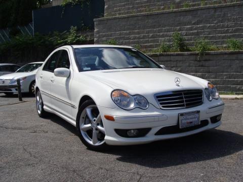 Alabaster White Mercedes-Benz C 230 Kompressor Sedan.  Click to enlarge.