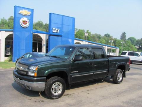Dark Green Metallic Chevrolet Silverado 2500HD LS Crew Cab 4x4.  Click to enlarge.