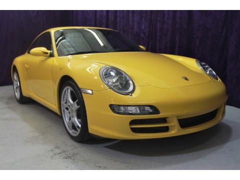 Speed Yellow Porsche 911 Carrera Coupe.  Click to enlarge.