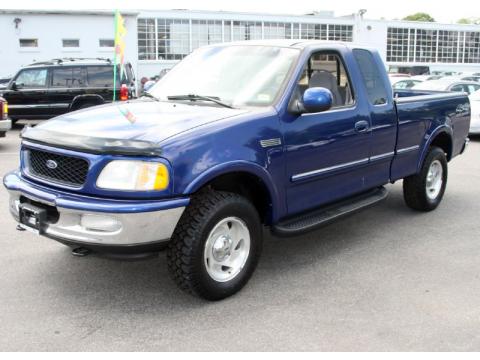 Royal Blue Metallic Ford F150 XLT SuperCab 4x4.  Click to enlarge.