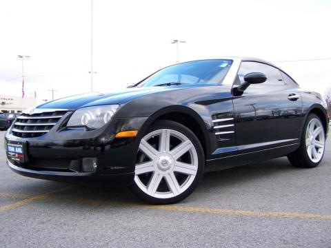 Black 2004 Chrysler Crossfire Limited Coupe with Dark Slate Gray interior 