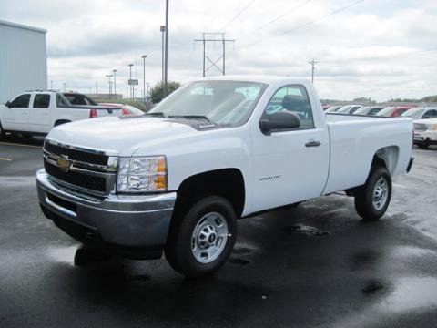 Summit White Chevrolet Silverado 2500HD Regular Cab.  Click to enlarge.