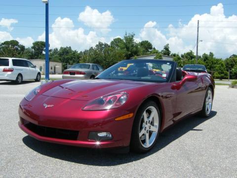 Monterey Red Metallic Chevrolet Corvette Convertible.  Click to enlarge.