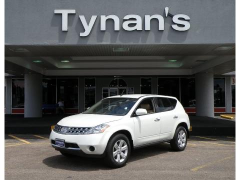 Glacier Pearl White Nissan Murano S AWD.  Click to enlarge.