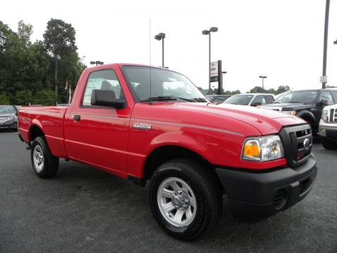 Torch Red Ford Ranger XL Regular Cab.  Click to enlarge.
