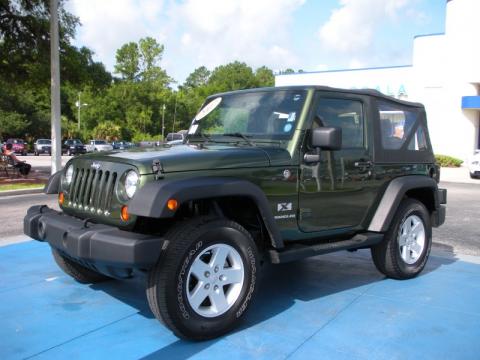 Jeep Green Metallic Jeep Wrangler X 4x4.  Click to enlarge.