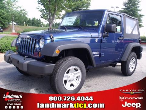 Deep Water Blue Pearl Jeep Wrangler Sport 4x4.  Click to enlarge.
