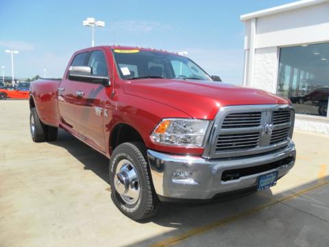 Inferno Red Crystal Pearl Dodge Ram 3500 Big Horn Edition Crew Cab 4x4 Dually.  Click to enlarge.