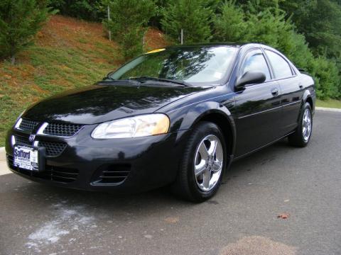 Black Dodge Stratus SXT Sedan.  Click to enlarge.