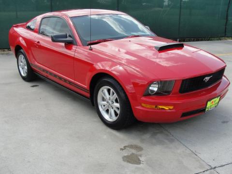 Torch Red Ford Mustang V6 Deluxe Coupe.  Click to enlarge.