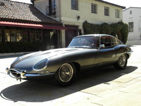 Opalescent Gunmetal Jaguar E-Type XKE 3.8 Fixed Head Coupe.  Click to enlarge.