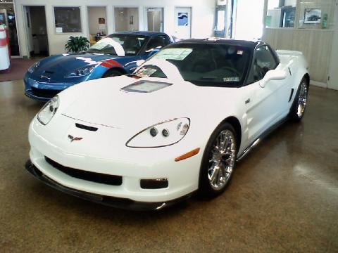 Arctic White Chevrolet Corvette ZR1.  Click to enlarge.