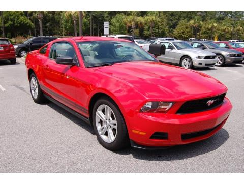 Torch Red Ford Mustang V6 Coupe.  Click to enlarge.