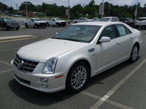 White Diamond Tricoat Cadillac STS V6 Luxury.  Click to enlarge.