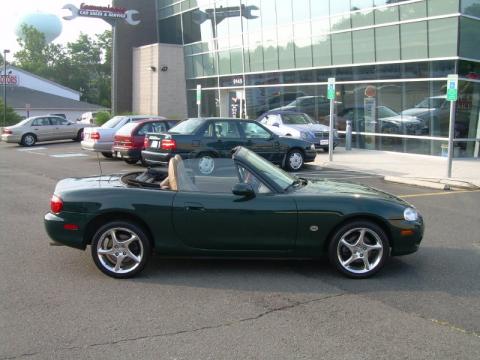 British Racing Green Mazda MX-5 Miata Special Edition Roadster.  Click to enlarge.