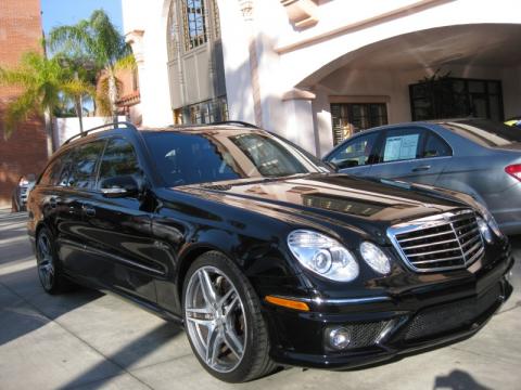 Black Mercedes-Benz E 63 AMG Wagon.  Click to enlarge.