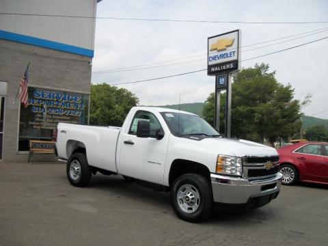 Summit White Chevrolet Silverado 2500HD Regular Cab 4x4.  Click to enlarge.