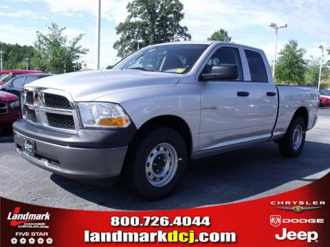 Bright Silver Metallic Dodge Ram 1500 ST Quad Cab.  Click to enlarge.