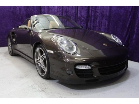 Macadamia Metallic Porsche 911 Turbo Cabriolet.  Click to enlarge.
