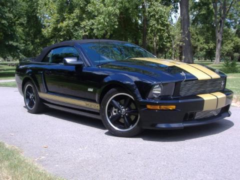 Black/Gold Stripe Ford Mustang Shelby GT-H Convertible.  Click to enlarge.