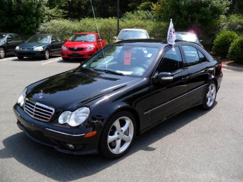 Black Mercedes-Benz C 230 Kompressor Sedan.  Click to enlarge.